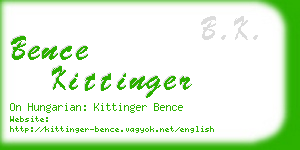 bence kittinger business card